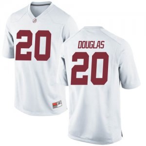 Men's Alabama Crimson Tide #20 DJ Douglas White Replica NCAA College Football Jersey 2403GEJR0